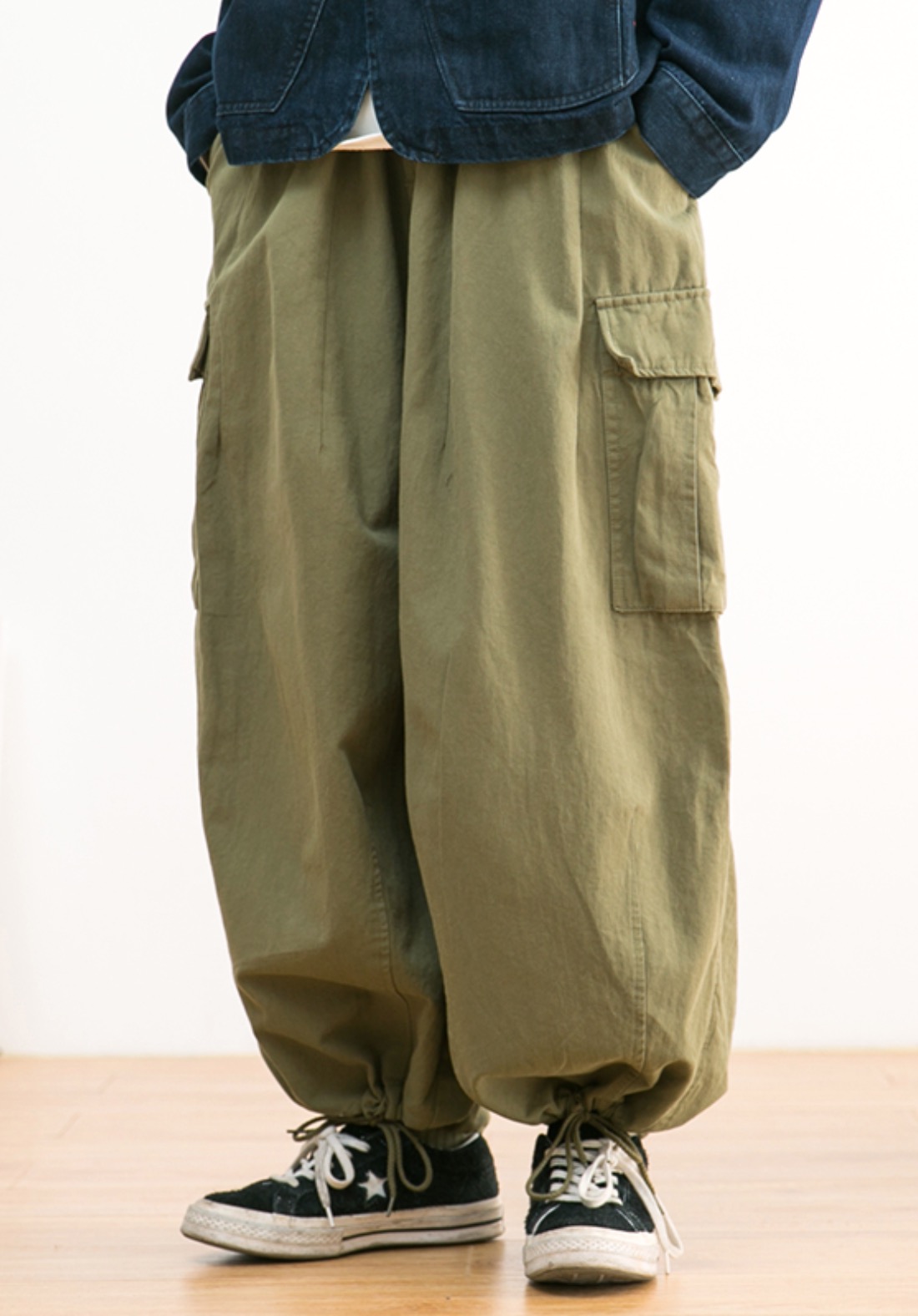 baggy green cargo pants