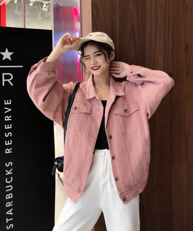 Light Pink Baseball Jacket  Bong Ye Bun - Behind Your Touch - Fashion  Chingu