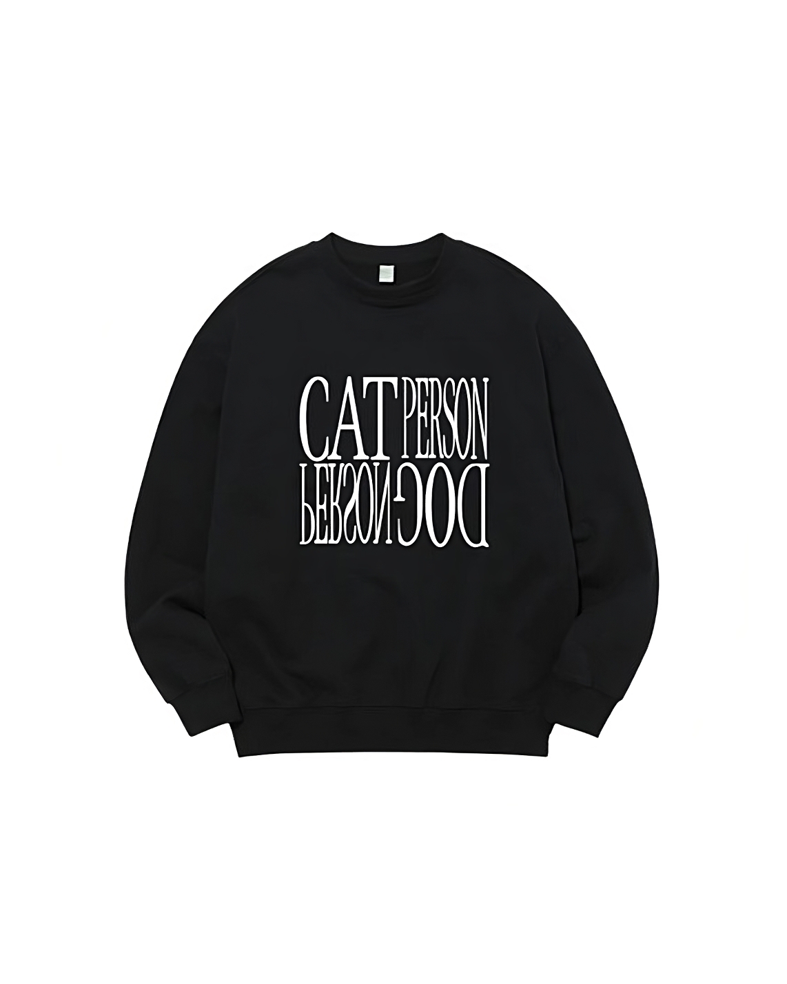 Black Cat Person Dog Person Print Sweatshirt | Suho - EXO