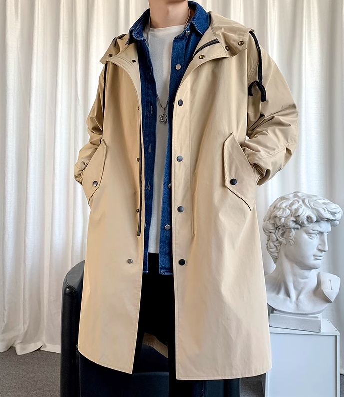 Beige Hooded Winter Coat | RM - BTS - Fashion Chingu