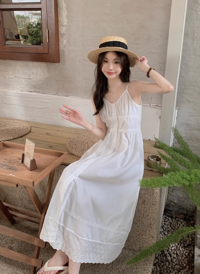 White Soft V-Neck Midi Dress  Yiren - Everglow - Fashion Chingu