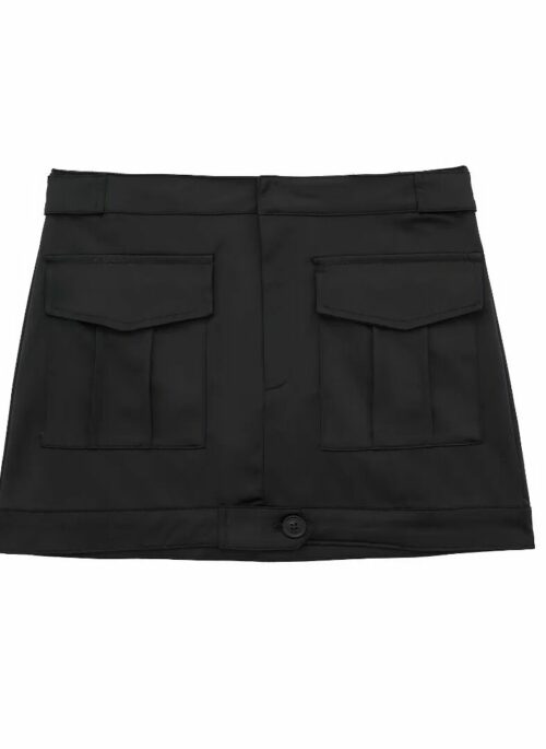 Black Big Pockets Mini Skirt | Ningning – Aespa
