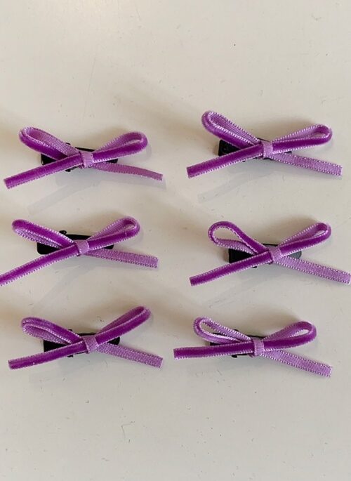 Lilac Velvet Ribbon Hair Clips | Jennie – BlackPink