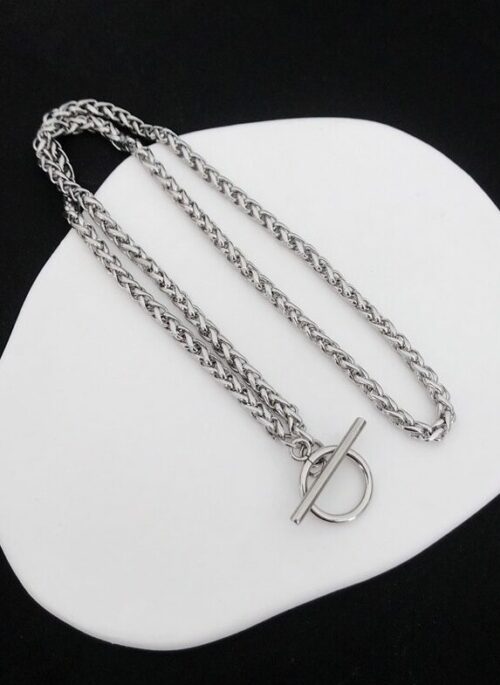 Silver Toggle Clasp Chain Necklace | Jungkook – BTS