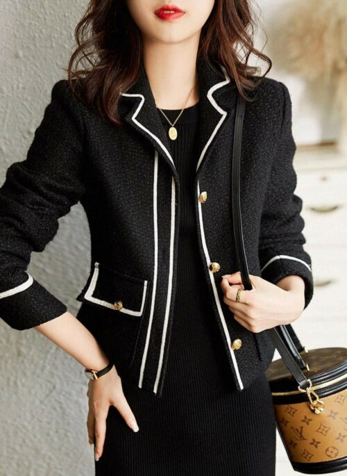 Black Blazer Jacket With White Lining | Lisa – BlackPink