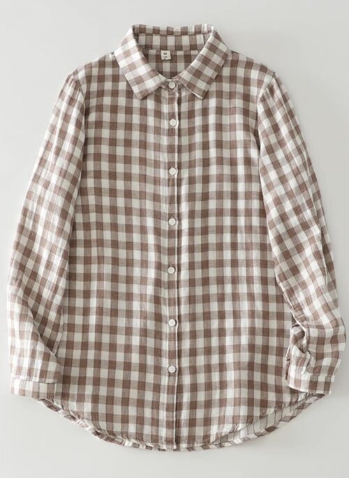 Brown Gingham Long Sleeves Shirt | Hyunjin – Stray Kids