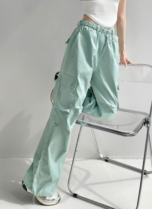 Green Pleated Drawstring Pants | Jisoo – BlackPink