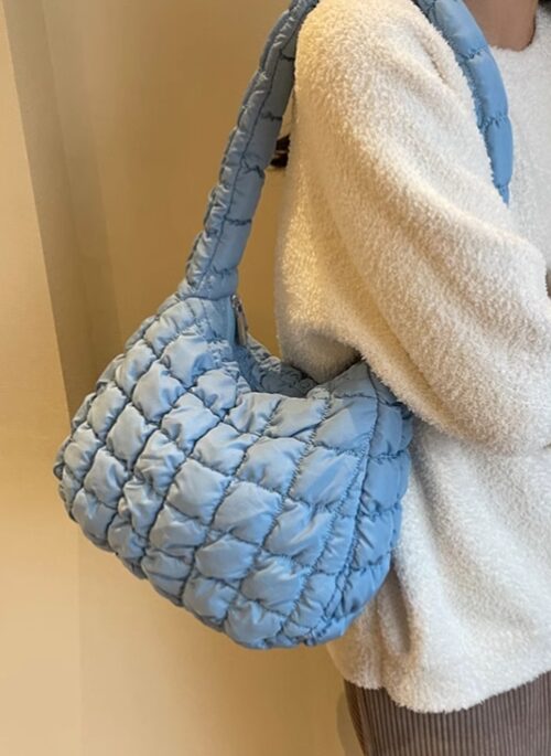 Light Blue Quilted Bubble Bag | Danielle – NewJeans