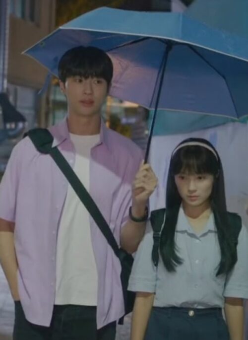 Lilac Short Sleeves Oversized Shirt | Ryu Sun Jae - Lovely Runner