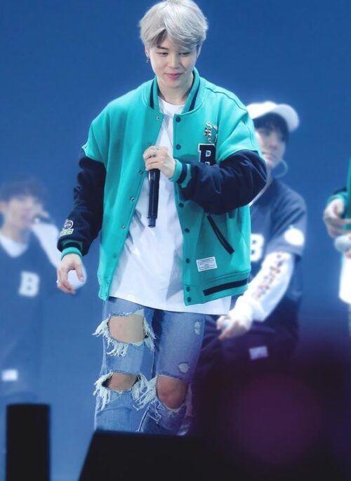 Green Oversized College Jacket | Jimin - BTS