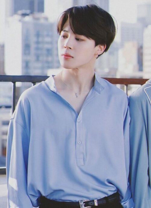 Blue Loose Shirt | Jimin - BTS