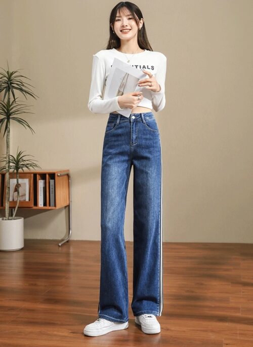 Blue Side Stripes Jeans | Heeseung - Enhypen