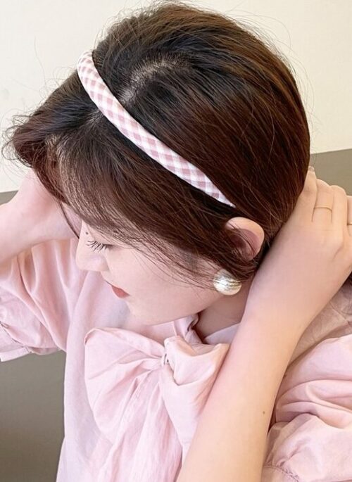 Pink Plaid Headband | Im Sol - Lovely Runner