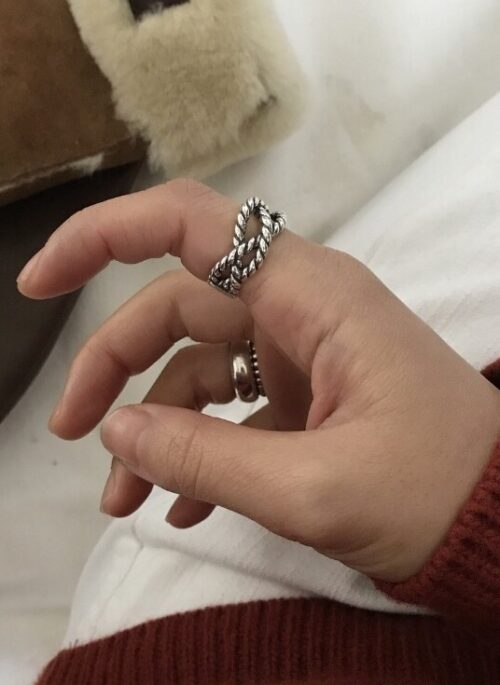 Silver Triple Braid Ring | Jimin - BTS