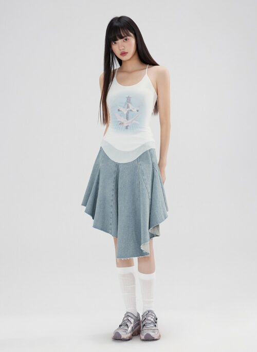 White Halter Cross Doves Top | Shuhua – (G)I-DLE