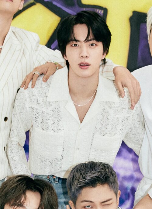 White See-Through Patterned Shirt | Jin - BTS