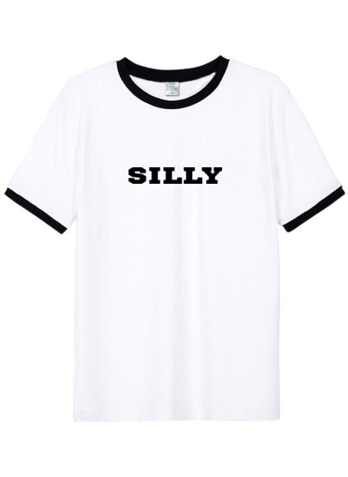 White ‘Silly’ Printed T-Shirt | Jisoo – BlackPink
