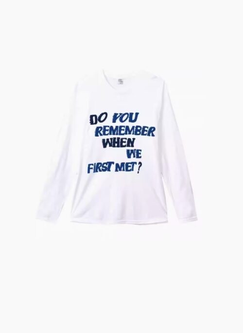 White “When We First Met” Long Sleeves T-Shirt | Lisa - BlackPink