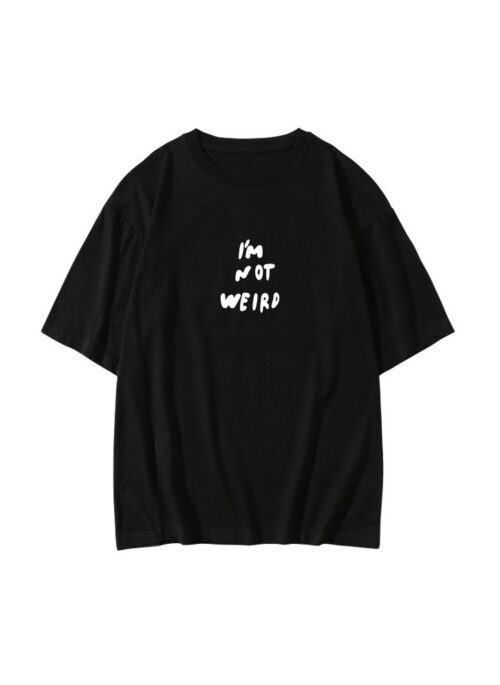 Black I’m Not Weird Print Shirt | Mina - TWICE