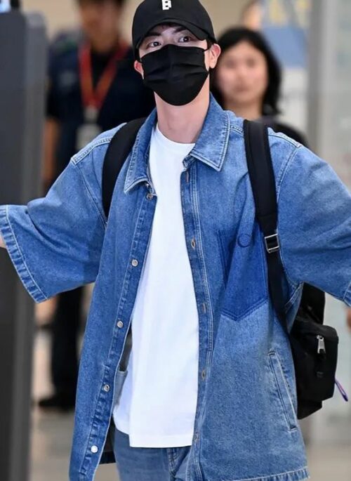 Blue Fade Pocket Denim Shirt | Jin - BTS