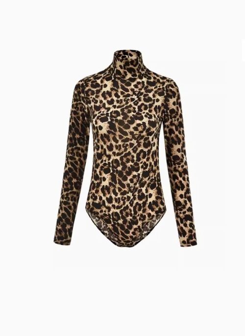 Brown Leopard High Neckline Bodysuit | Soyeon - (G)I-DLE