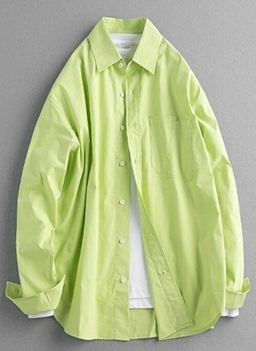 Bright Green Long Sleeves Shirt | Jay – Enhypen