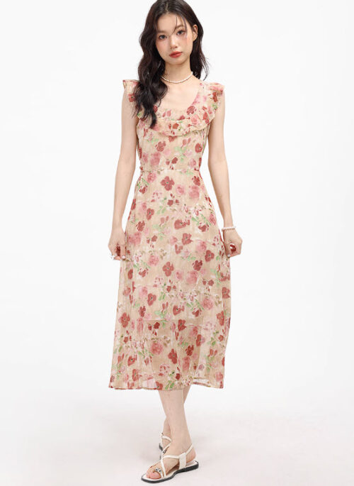 Pink Floral Summer Dress