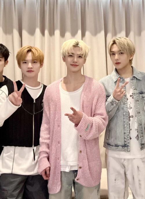 Pink Loose Fit Knitted Cardigan | Jaemin - NCT