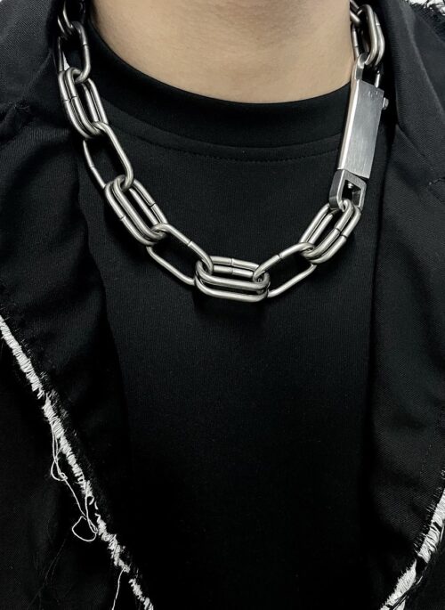 Silver Double Link Chain Choker Necklace | Taehyung – BTS