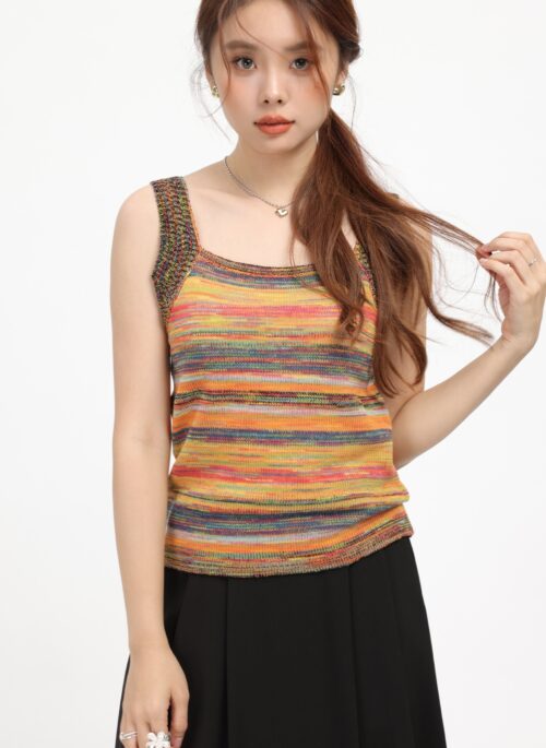 Multi-Colored Striped Knit Camisole