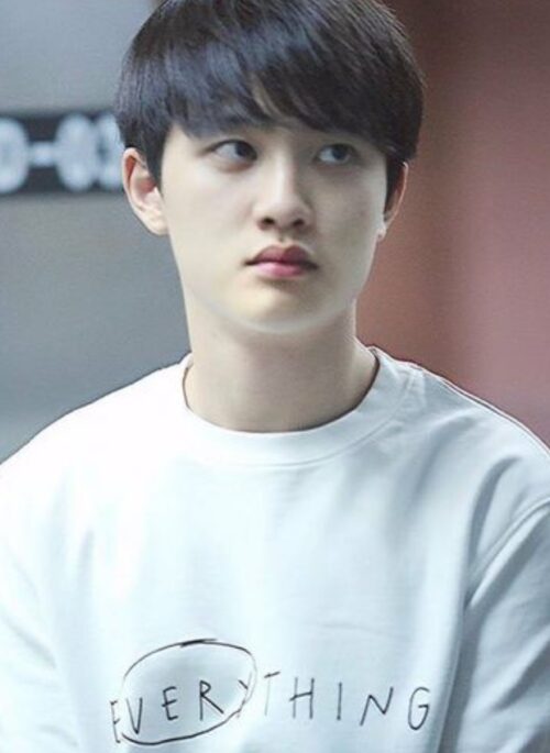 White Everything Print Sweatshirt | D.O. - EXO