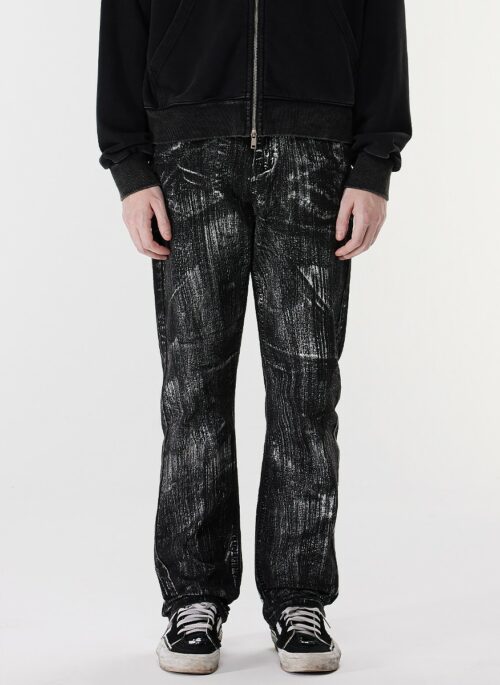 Black Acid Wash Straight Cut Jeans | Jay - iKON