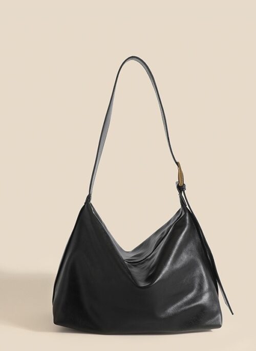 Black Faux Leather Shoulder Bag | Baek Seok Ryu – Love Next Door