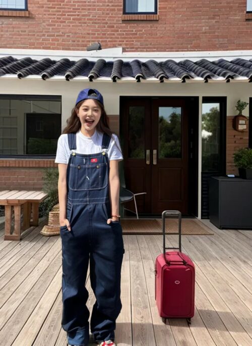 Blue Denim Front Pocket Overalls | Taehyung - BTS