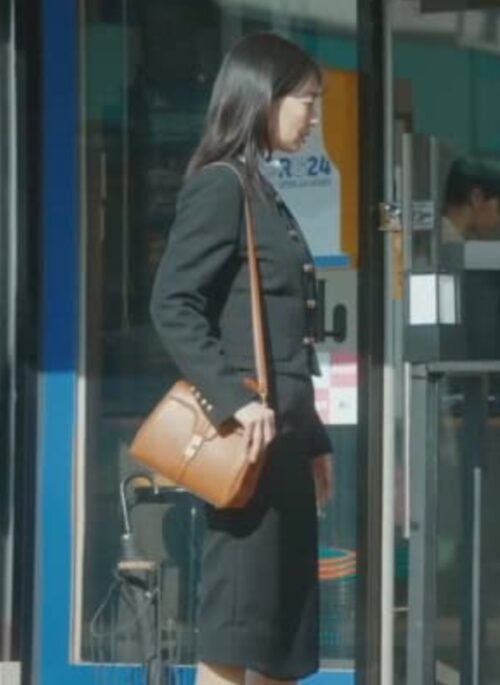 Brown Faux Leather Classy Handbag | Son Hae Yeong - No Gain No Love