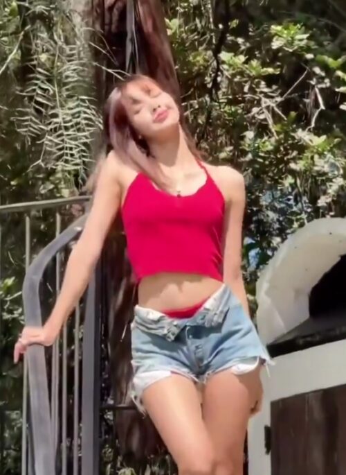 Red Halter Backless Top | Lisa - BlackPink