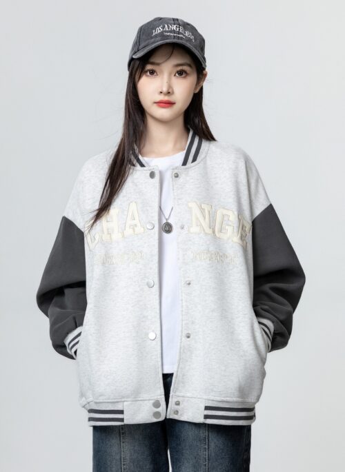 Baseball Jacket With American Style Letters