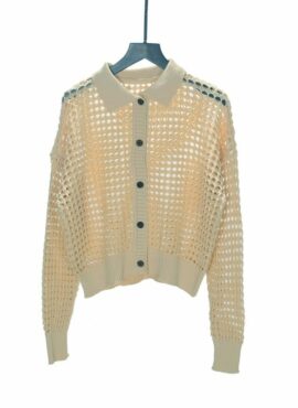 Beige Collared Net Cardigan | Kang Bit Na – The Judge From Hell