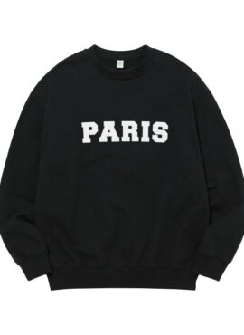 Black “PARIS” Crewneck Sweatshirt | Jeongin – Stray Kids