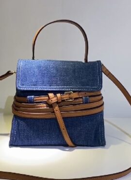 Blue Denim Belt-Wrapped Bag | Baek Seok Ryu – Love Next Door