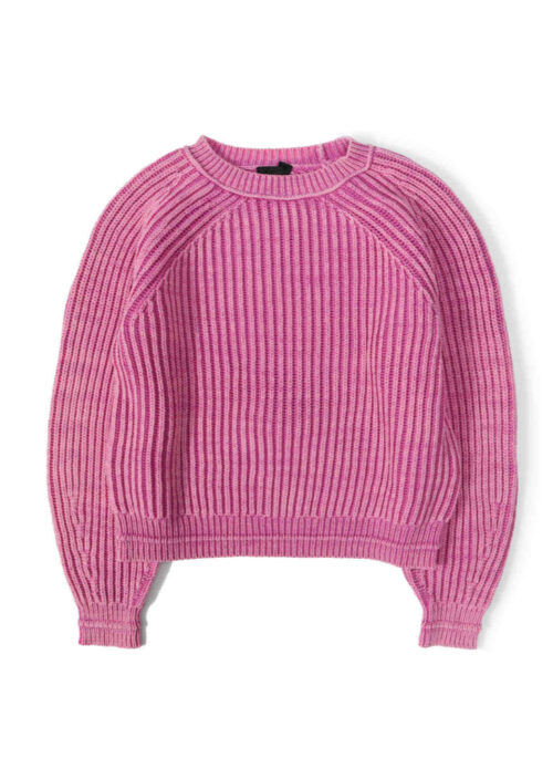 Pink Crewneck Ribbed Knit Sweater | Jin – BTS