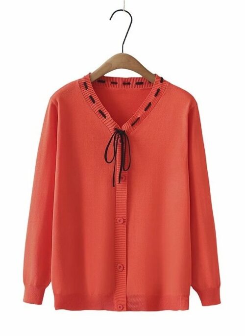 Red Front Lace Button-Down Cardigan | Choi Hong – What Comes After Love