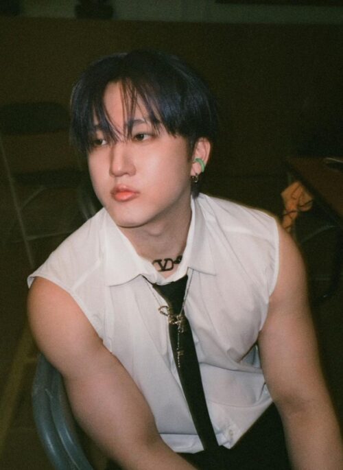 White Sleeveless Button Shirt | Changbin – Stray Kids