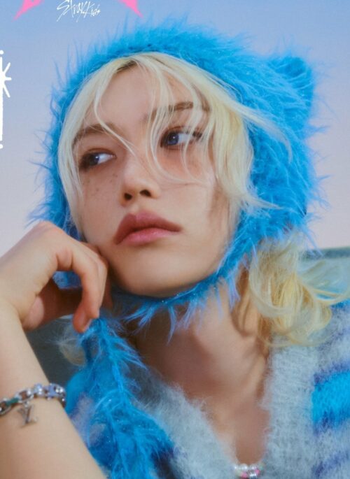 Blue Fuzzy Cat Ears Hat | Felix – Stray Kids