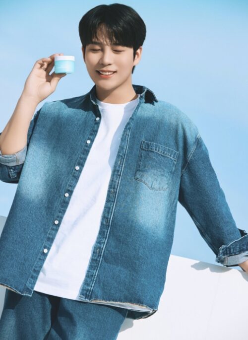 Blue Single Pocket Denim Jacket | Jongho - ATEEZ