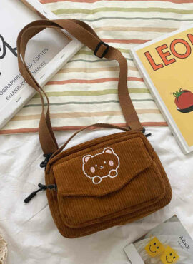 Brown Bear Embroidered Mini Crossbody Bag  | Seungmin – Stray Kids