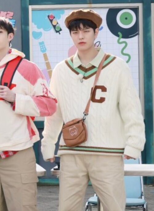 Brown Bear Embroidered Mini Crossbody Bag  | Seungmin - Stray Kids