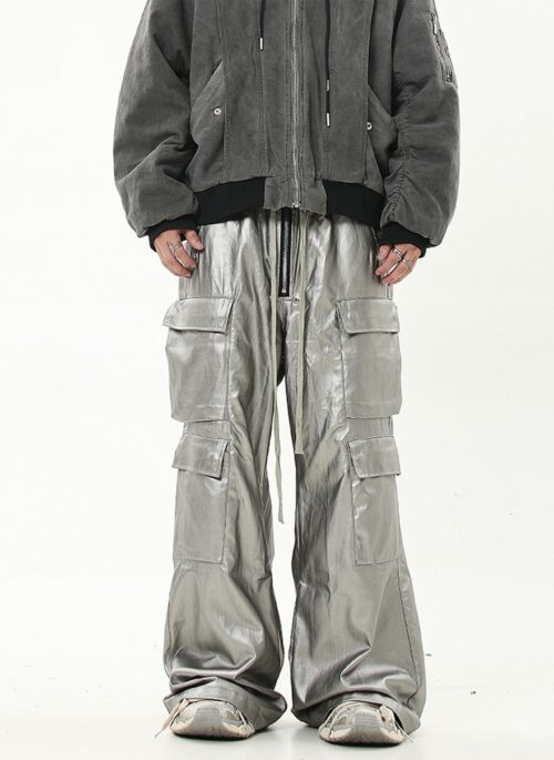 Metallic Grey Cargo Pants | Jongho – ATEEZ