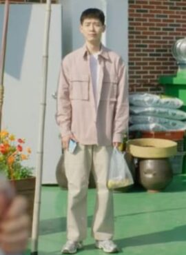 Pink Double Pocket Oversized Shirt | Kang Hae Jun – Family By Choice