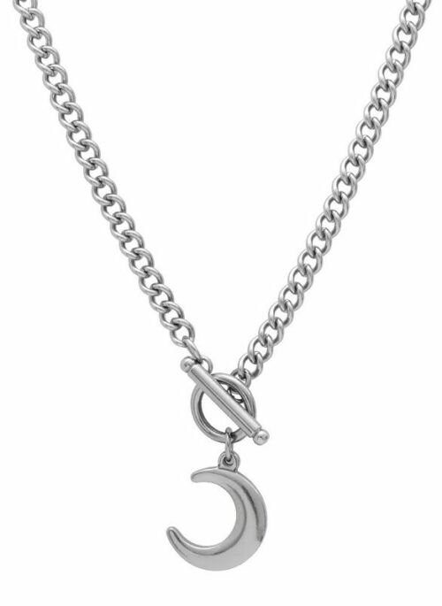 Silver Moon Chain Necklace | Bangchan - Stray Kids